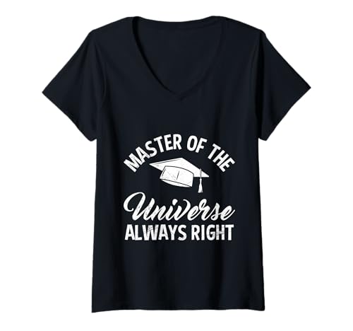 Damen MASTER OF THE UNIVERSE ALWAYS RIGHT Lustiges Frauen T-Shirt mit V-Ausschnitt Damen MASTER OF THE UNIVERSE ALWAYS RIGHT Lustiges Frauen T-Shirt mit V-Ausschnitt von Masterabschluss Geschenk Frauen Design Master Dame