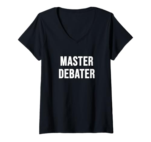 Damen Meisterdebattierer T-Shirt mit V-Ausschnitt Damen Meisterdebattierer T-Shirt mit V-Ausschnitt von Masterdebater