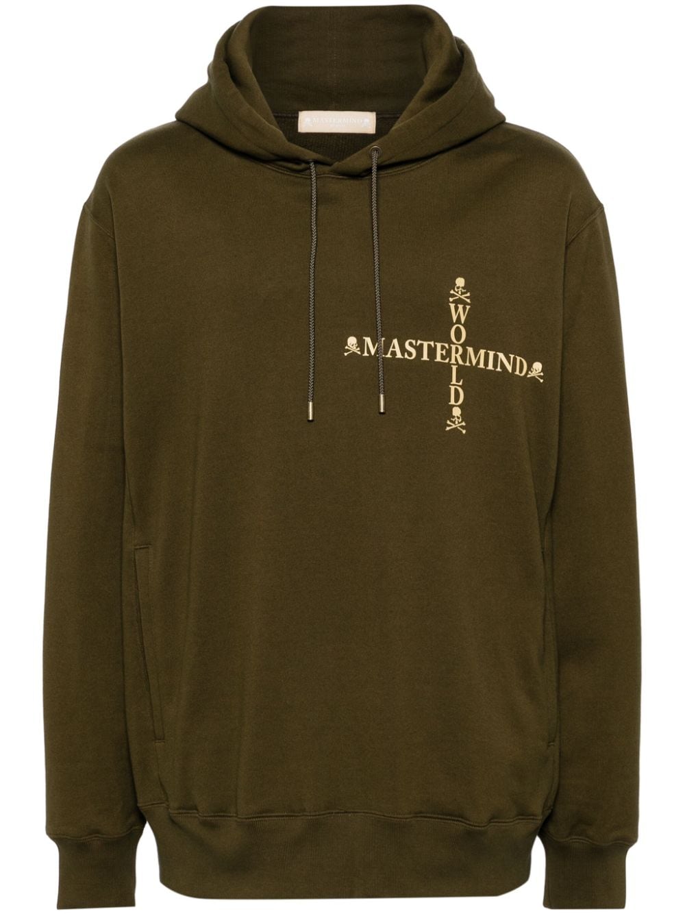 Mastermind Japan Hoodie mit Kreuz-Logo - Grün von Mastermind Japan