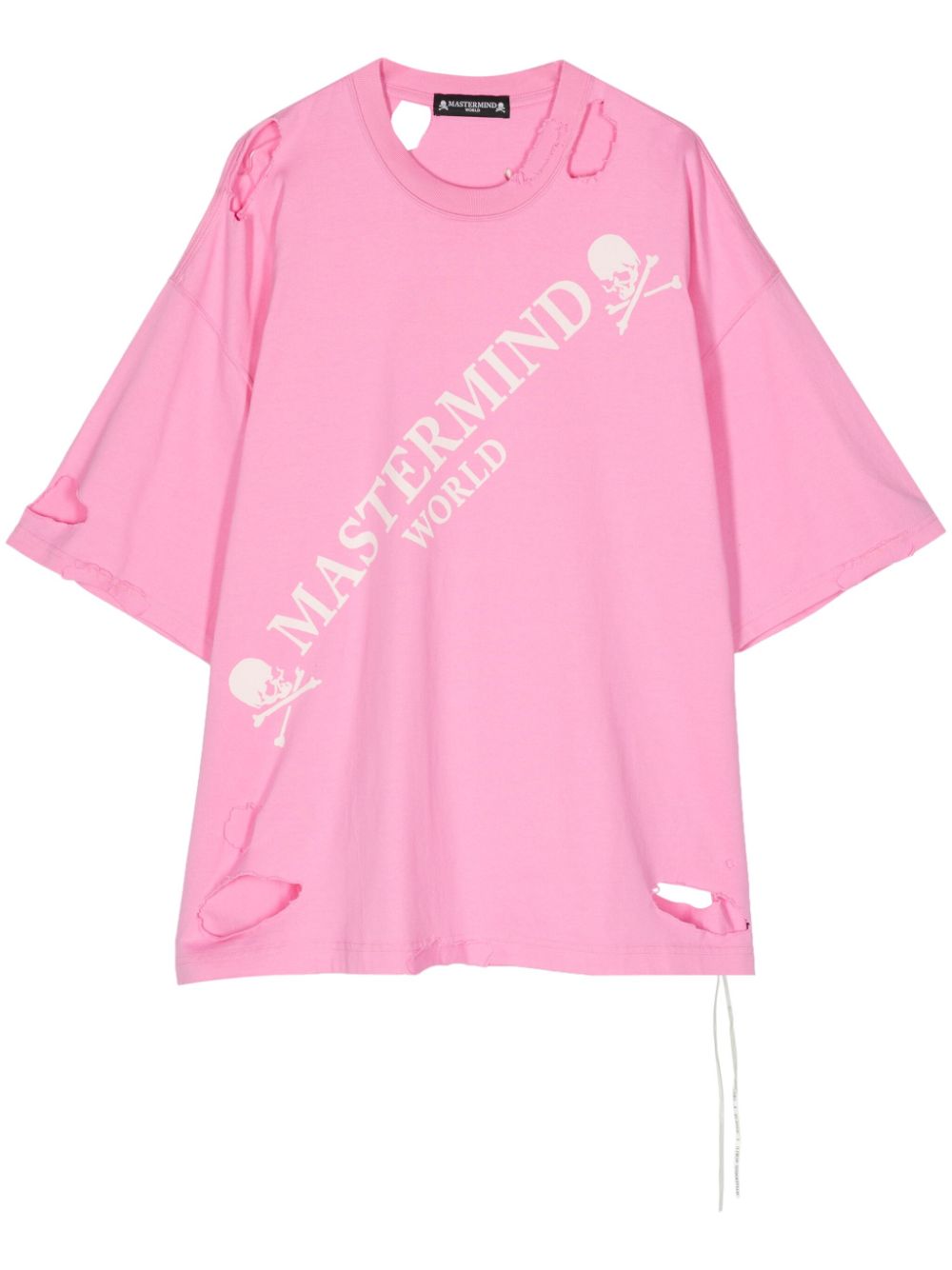 Mastermind World T-Shirt im Distressed-Look - Rosa von Mastermind World