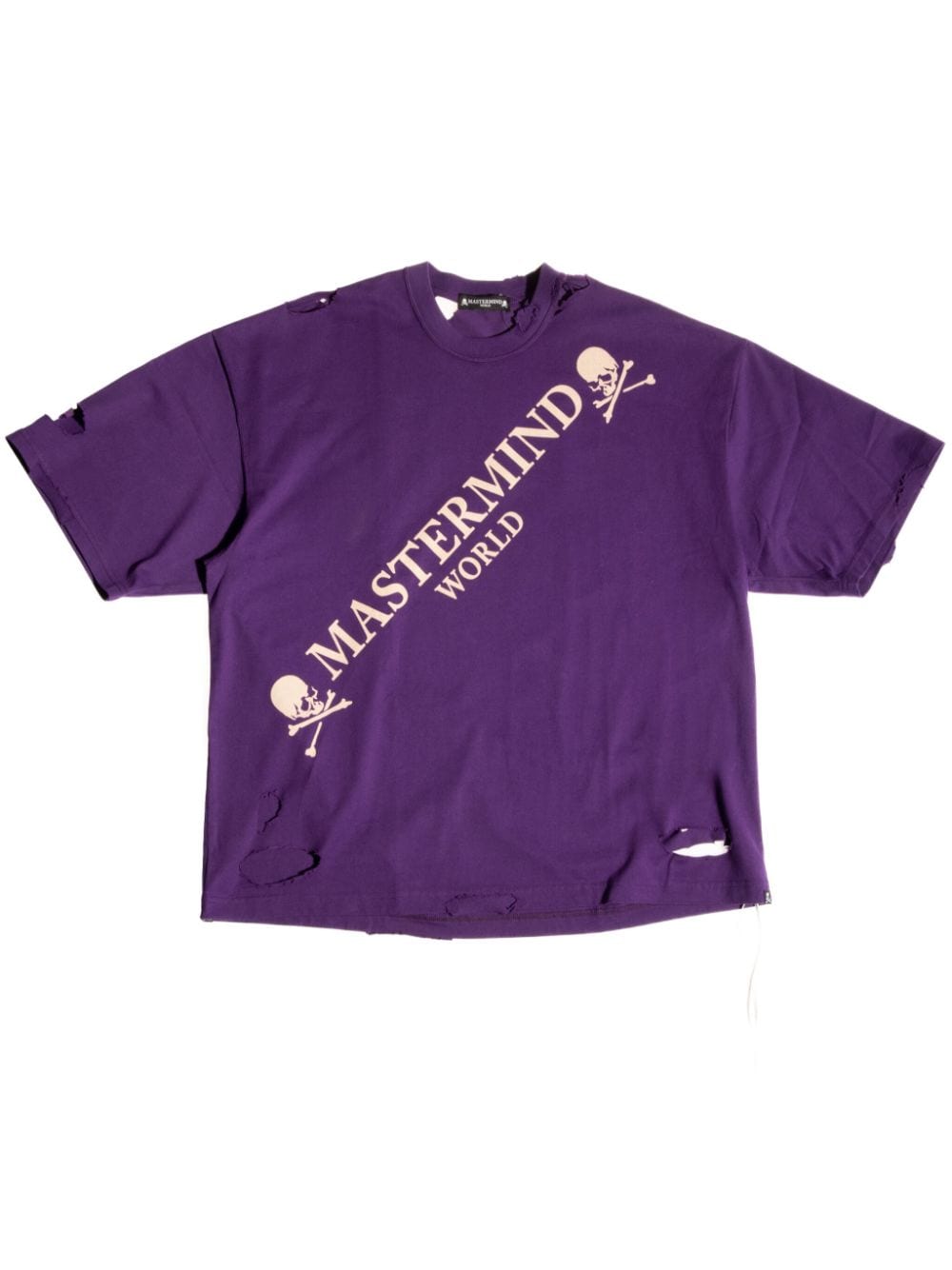 Mastermind World T-Shirt im Distressed-Look - Violett von Mastermind World