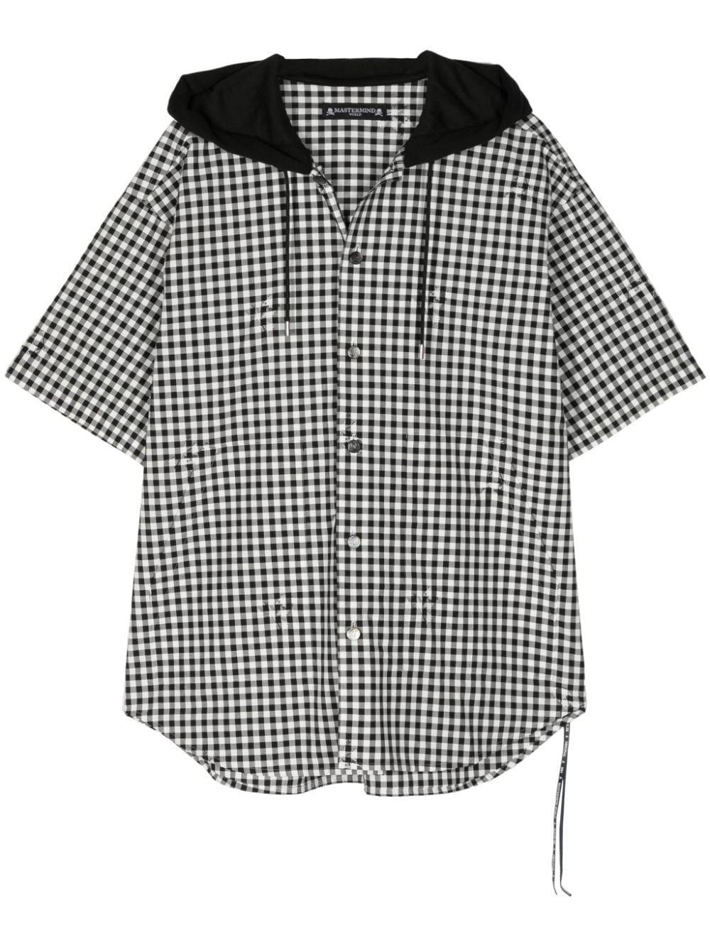 Mastermind World plaid-check hoodie shirt - Schwarz von Mastermind World