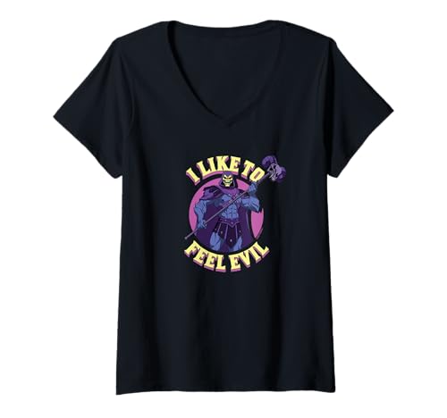 Damen Masters of the Universe: Revelation - Skeletor Feel Evil T-Shirt mit V-Ausschnitt von Masters of the Universe: Revelation