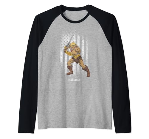Masters Of The Universe – He-Man Distressed Flagge Raglan Masters Of The Universe – He-Man Distressed Flagge Raglan von Masters of the Universe