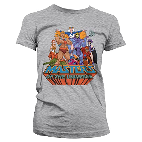 Masters of the Universe Offizielles Lizenzprodukt Damen T-Shirt (Heather-Grau), Large von Masters of the Universe