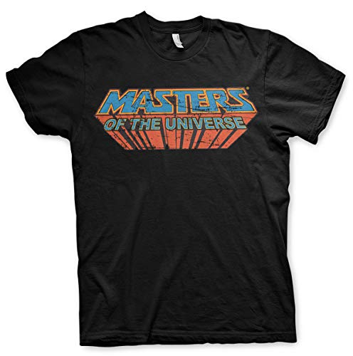 Masters of the Universe Offizielles Lizenzprodukt Washed Logo Herren T-Shirt (Schwarz), X-Large von Masters of the Universe