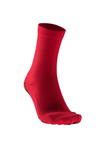 Mastersox Grip Socken Fußball - Komfortable Stoppersocken - Premium Fußballsocken mit maximalem Grip - Extra rutschfeste Socken für stabilen Halt - Fußball Socken (Mid, 1er, Rot, S) von Mastersox