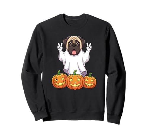 Lustiger Mastiff Geist Kürbis Boo Halloween Kinder Herren Damen Sweatshirt Lustiger Mastiff Geist Kürbis Boo Halloween Kinder Herren Damen Sweatshirt von Mastiff Dog Lovers Halloween Ghost Pumpkin Outfits