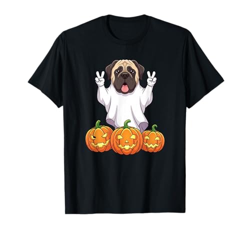 Lustiger Mastiff Geist Kürbis Boo Halloween Kinder Herren Damen T-Shirt Lustiger Mastiff Geist Kürbis Boo Halloween Kinder Herren Damen T-Shirt von Mastiff Dog Lovers Halloween Ghost Pumpkin Outfits