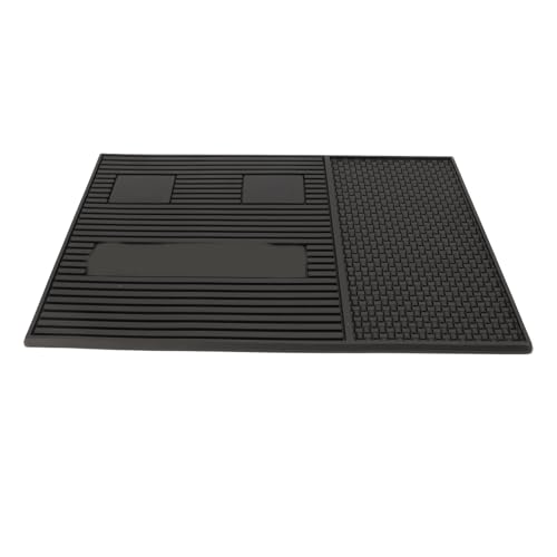 Barbershop -Station Matte, Nicht -Slip -Haar -Werkzeug -Organizer Silikonmatte für Clippersschere Pinsel mit Faltbaren 35x25 Cm, Friseur -Werkzeugpolster Magnetic Anti Slip Matte von Masyrt