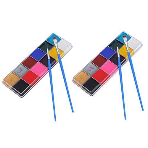 Bodypainting Farben, 2 Sets von Bodypainting 12 Farben für Halloween Party Drama Ölgemälde Make-up Pigment von Masyrt