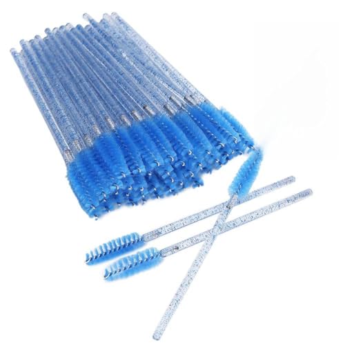 Einweg -Wimpernpinsel, 50 PCs Nylon -up Pinsel Pinsel Wimperntusche Wimpern Augenbrauen Einweg Tragbare Bürste (Dunkelblau) von Masyrt