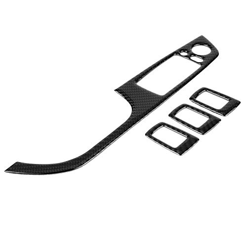 Hebeschalter Tastaturabdeckung Linkslenker Kohlefaser LHD Fensterheber Schalter Tastatur Abdeckung Rahmen Aufkleber für E90 von Masyrt