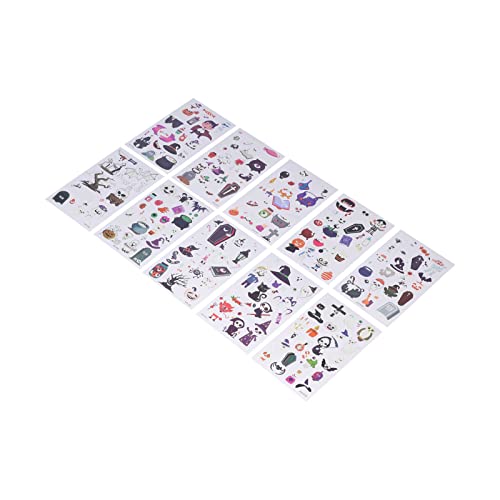 Masyrt Temporäres Tattoo Multi -Size -Luminous -Cartoon -Aufkleber, Körper Make -up für Halloween -Partys von Masyrt