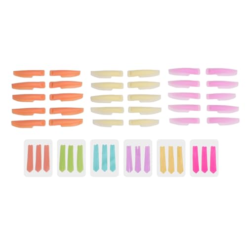 Wimpernlifting Pads und Band, Wimpernlifting Pads aus weichem Silikon, wiederverwendbar in 3 Farben, dauerhafte Abdeckung für Wimpern in 6 Farben von Masyrt