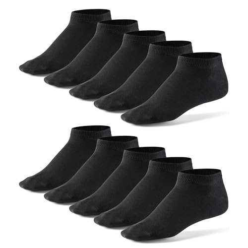 Mat and Vic's Sneaker Socken Herren Damen OEKO-TEX Baumwolle 5 10 Paar Sneakersocken Kurze Socken Sportsocken Halbsocken Socks Unisex Schwarz Weiß Grau Bunt, 47-50, Schwarz Mat and Vic's Sneaker Socken Herren Damen OEKO-TEX Baumwolle 5 10 Paar Sneakersocken Kurze Socken Sportsocken Halbsocken Socks Unisex Schwarz Weiß Grau Bunt, 47-50, Schwarz von Mat and Vic's