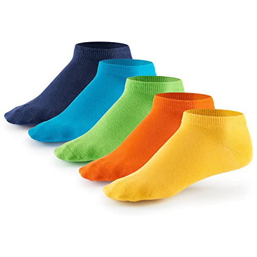 5 Paar Sneaker Socken von Mat & Vic's für Sie und Ihn | Cotton classic (35-38, Trendy Colors - bunt) | 35 36 37 38 39 40 41 42 43 44 45 46 47 48 49 50 von Mat and Vic's