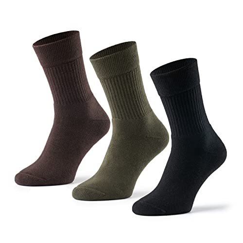 Mat & Vic's Thermosocken Dicke Warme Socken Herren Wintersocken Damen, Cotton classic Thermo Work Socks, Earth - ohne drückende Naht, Arbeitssocken, OEKO-TEX Standard 100, Größe 35-38, 6 Paar von Mat and Vic's