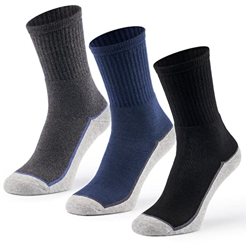 Mat & Vic's Thermosocken Dicke Warme Socken Herren Wintersocken, Cotton classic Thermo Work Socks, mehrfarbig - ohne drückende Naht, Arbeitssocken, OEKO-TEX Standard 100, Größe 43-46, 12 Paar von Mat and Vic's