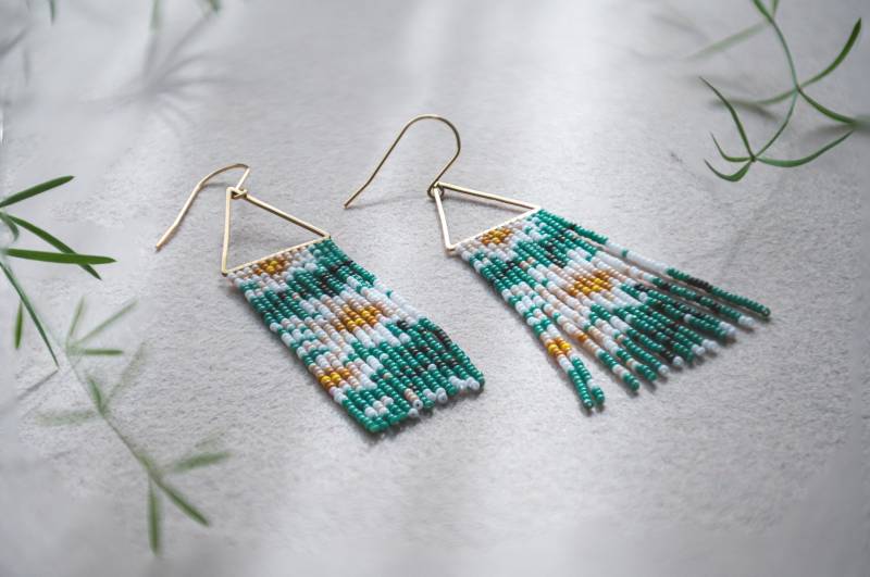 Handgefertigter Schmuck - Fransenohrring von MatStudioShop