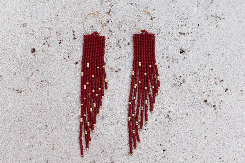 Handgefertigter Schmuck - Rocailles-Glasperlen Fransenohrringe Bohemian-stil Mit Liebe Und Leidenschaft Hergestellt Handgefertigter Schmuck - Rocailles-Glasperlen Fransenohrringe Bohemian-stil Mit Liebe Und Leidenschaft Hergestellt von MatStudioShop