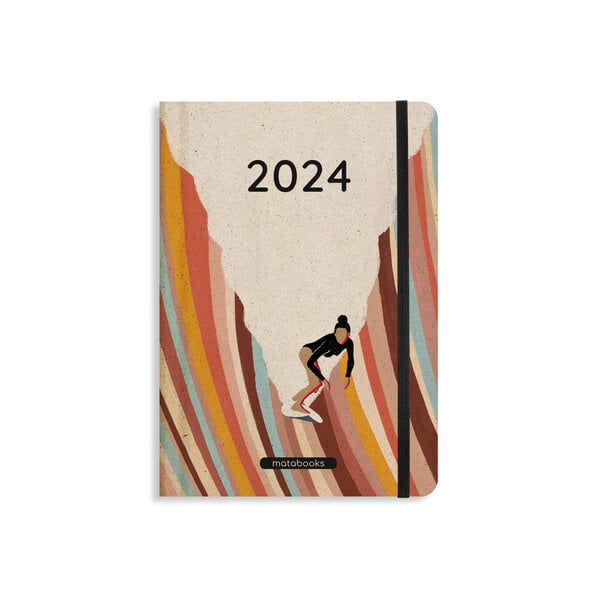 Matabooks Nachhaltiger A5 Kalender Samaya 2024 Farbe: Coral (DE/EN) von Matabooks