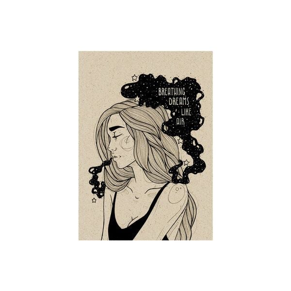 matabooks® Vintage A6 Postkarte aus nachhaltigem Graspapier von matabooks®