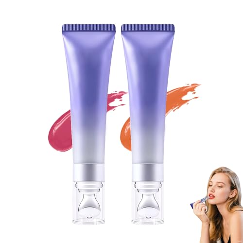 Lipgloss,Lip Plumper,30g Lipgloss with Shiny Tinted finish Lip Maximizer Natural Make-Up Lip Gloss Lip Care Serum Enhancer For Fuller (Rosa+Orange) von Matame