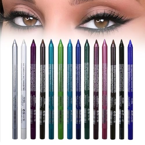 Eyeliner Eyeliner Wasserfest Bunter Eyeliner Gel Stift Perlglänzender Lidschatten Stift Endless Stay Waterproof 14 Farbe 8.6g (14set) von Matame