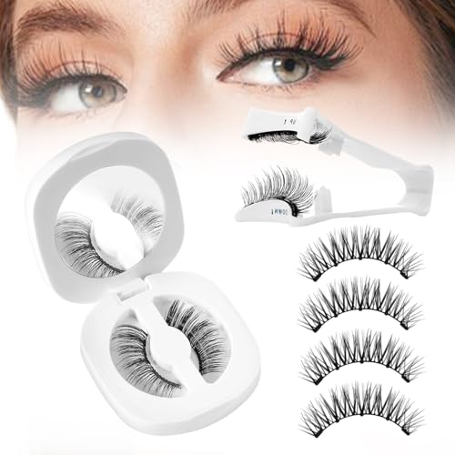 Wiederverwendbare Selbstklebende Wimpern, Magnetische Wimpern Natürlicher Look, Künstliche Wimpern Extensions Magnetisch, die Weder Kleber Noch Eyeliner Benötigen 2 Paare (#G) von Matame