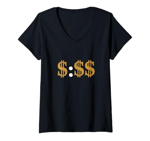 Damen Brown You Know What Time I'm On Brown Grafik T-Shirt mit V-Ausschnitt Damen Brown You Know What Time I'm On Brown Grafik T-Shirt mit V-Ausschnitt von Match Brown Color Graphic Tee