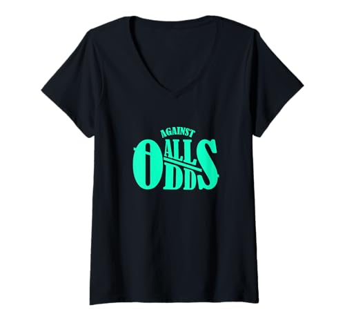 Damen Light Teal Aqua Allen Widrigkeiten zum Trotz Light Teal Aqua T-Shirt mit V-Ausschnitt Damen Light Teal Aqua Allen Widrigkeiten zum Trotz Light Teal Aqua T-Shirt mit V-Ausschnitt von Match Light Teal Aqua Color Graphic Tee
