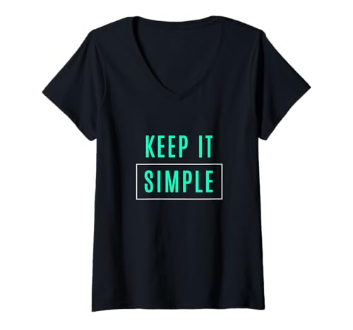 Damen Light Teal Aqua So einfach wie es nur geht Light Teal Aqua T-Shirt mit V-Ausschnitt Damen Light Teal Aqua So einfach wie es nur geht Light Teal Aqua T-Shirt mit V-Ausschnitt von Match Light Teal Aqua Color Graphic Tee