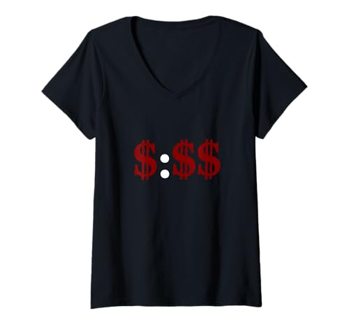 Damen Kastanienbraun Rot Burgunderrot You Know What Time I'm On Kastanienbraun T-Shirt mit V-Ausschnitt von Match Maroon Red Burgundy Color Graphic Tee