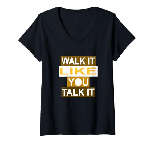 Damen Universität Varsity-Gold Walk/Vortrag IT Universität Varsity-Gold T-Shirt mit V-Ausschnitt Damen Universität Varsity-Gold Walk/Vortrag IT Universität Varsity-Gold T-Shirt mit V-Ausschnitt von Match University Varsity-Gold Color Graphic Tee