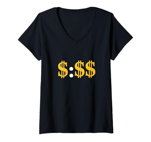 Damen University Varsity-Gold Du weißt, um wie viel Uhr ich auf Gelb bin T-Shirt mit V-Ausschnitt Damen University Varsity-Gold Du weißt, um wie viel Uhr ich auf Gelb bin T-Shirt mit V-Ausschnitt von Match University Varsity-Gold Color Graphic Tee