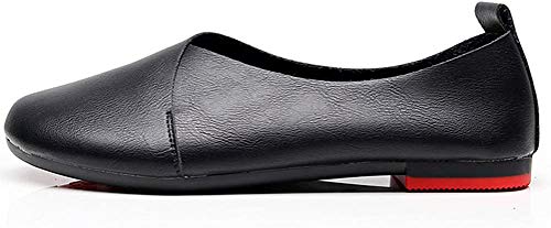 MatchLife Damen Mokassins Maedchen Freizeit Flach Pump Halbschuhe Einfache Chuhe Schwarz EU41/Asian42 von MatchLife