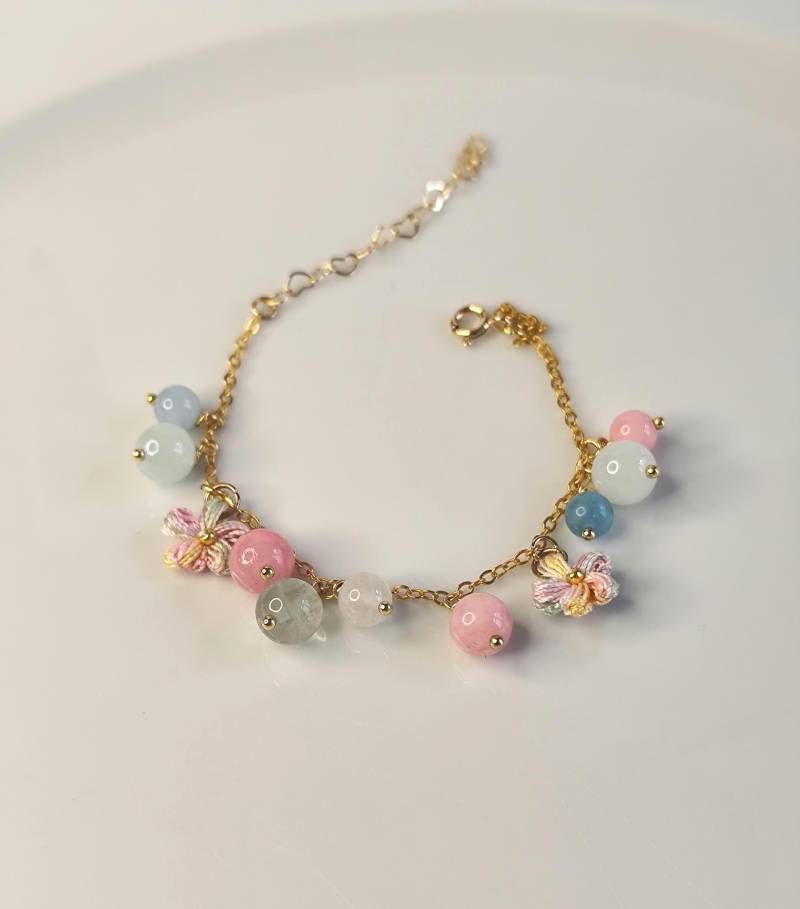 Bubble Gemstone Bracelet | Handmade Natural Stone Jewelry Dainty Pearl Boho Gift For Her Gemstone Bubble Gemstone Bracelet | Handmade Natural Stone Jewelry Dainty Pearl Boho Gift For Her Gemstone von MatchaAndArtCrafts