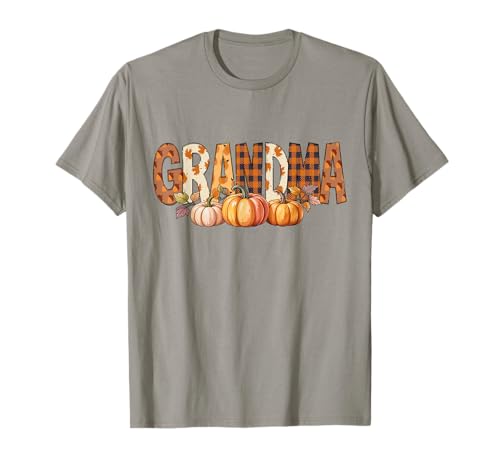 Oma Kürbis Herbst Plaid Herbst Blätter Männer Frauen T-Shirt Oma Kürbis Herbst Plaid Herbst Blätter Männer Frauen T-Shirt von Matching Autumn Fall Pumpkin Family Design