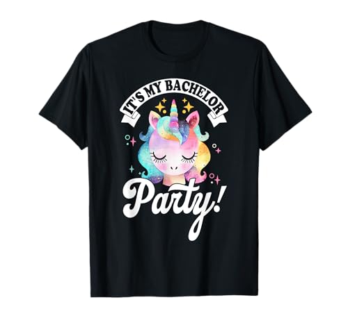 Mein Junggesellenabschied Einhorn für Junggesellenabschied Frauen T-Shirt von Matching Bachelorette Party Squad Clothes
