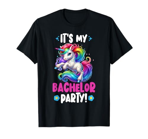 Mein Junggesellenabschied Einhorn für Junggesellenabschied Frauen T-Shirt von Matching Bachelorette Party Squad Clothes