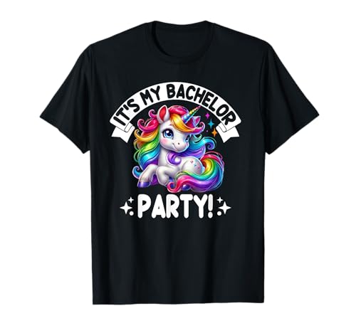 Mein Junggesellenabschied Einhorn für Junggesellenabschied Frauen T-Shirt von Matching Bachelorette Party Squad Clothes