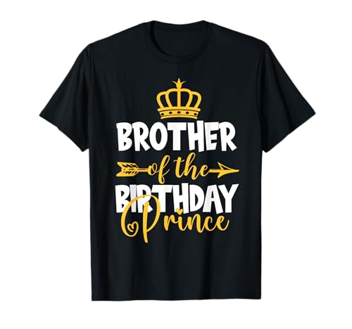 Bruder des Geburtstags Prinz Geburtstag Idee für Jungen T-Shirt von Matching Birthday Clothing For Family Members