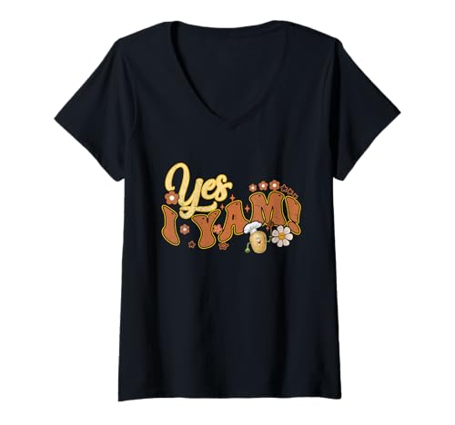 Damen Passendes Thanksgiving-Paaroutfit Süßkartoffel Yes I Yam T-Shirt mit V-Ausschnitt Damen Passendes Thanksgiving-Paaroutfit Süßkartoffel Yes I Yam T-Shirt mit V-Ausschnitt von Matching Couples Outfit Thanksgiving Groovy