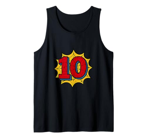 Kinder 10. Geburtstag Spinne Mottoparty 10 Jahre alte Jungen Jugend Tank Top von Matching Family Birthday Spider Web Party Gifts