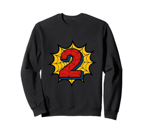 Kinder 2. Geburtstag Spinne Mottoparty 2 Jahre alt Jungen Jugend Sweatshirt von Matching Family Birthday Spider Web Party Gifts