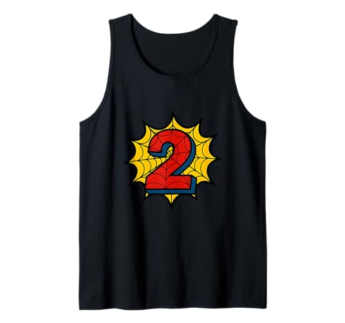 Kinder 2. Geburtstag Spinne Mottoparty 2 Jahre alt Jungen Jugend Tank Top von Matching Family Birthday Spider Web Party Gifts