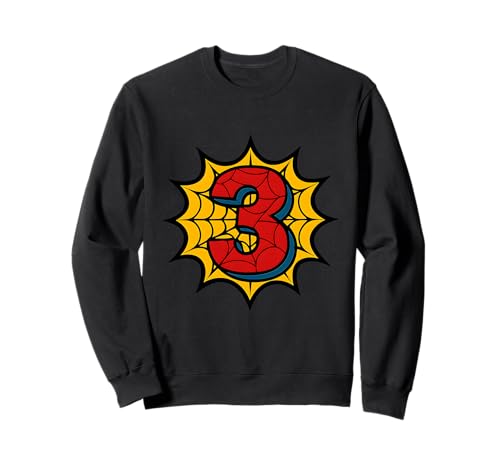 Kinder 3. Geburtstag Spinne Mottoparty 3 Jahre alte Jungen Jugend Sweatshirt von Matching Family Birthday Spider Web Party Gifts