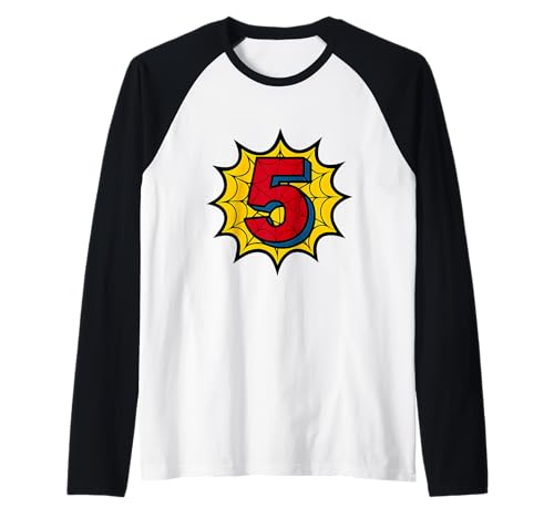 Kinder 5. Geburtstag Spinne Mottoparty 5 Jahre alt Jungen Jugend Raglan von Matching Family Birthday Spider Web Party Gifts