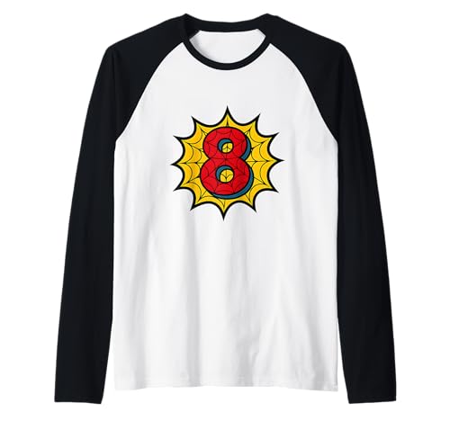 Kinder 8. Geburtstag Spinne Mottoparty 8 Jahre alt Jungen Jugend Raglan von Matching Family Birthday Spider Web Party Gifts
